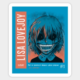 Scary Vintage Japanese Horror Anime "Lisa Lovejoy" Sticker